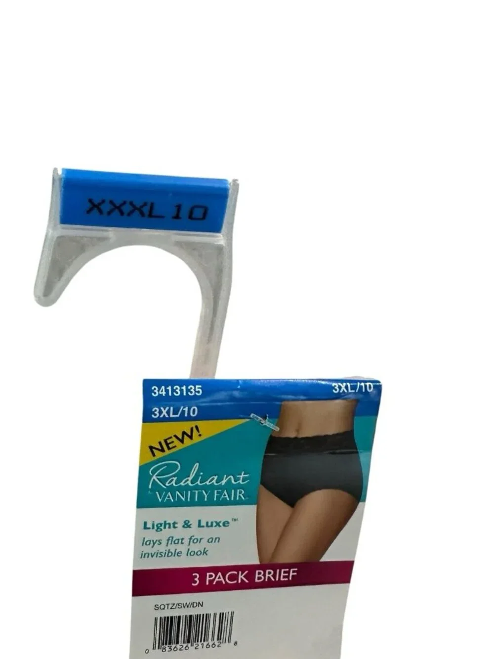 Vanity Fair Radiant Light Luxe Brief Underwear Stretch Lace Waistband 3-Pack 3XL